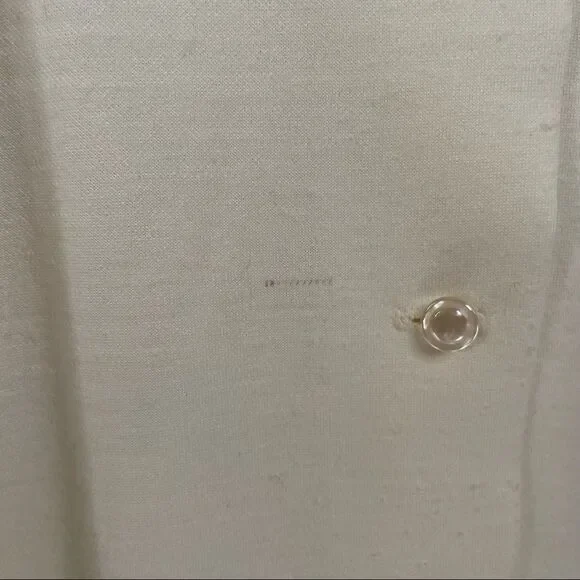 Vintage Serbin Carroll Reed Ski Shops Ivory Cream Belted Ruffle Dress - Picture 7 of 7